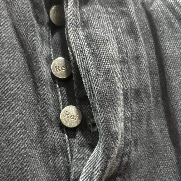 Reformation Cynthia High Rise Straight Jeans Destroyed Black Lagoon Size 26 - Picture 6 of 10